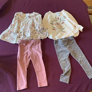 Maggie & Zoe Baby Girl Matching Outfit Sets | 9–12 Months | 4 Pieces